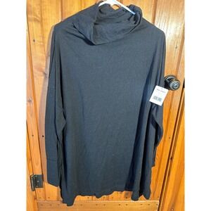 NEW Free People Black Cowl Neck Tunic | Women's Tunic Black Top | SZ M